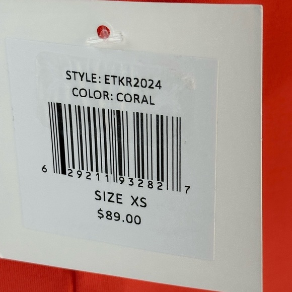 Ellen Tracy Sleeveless Cut Out Knot Neck Mini Dress - Coral Pink - size XSmall - Picture 8 of 11